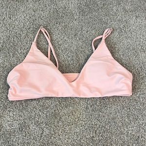 solid pale pink bikini top